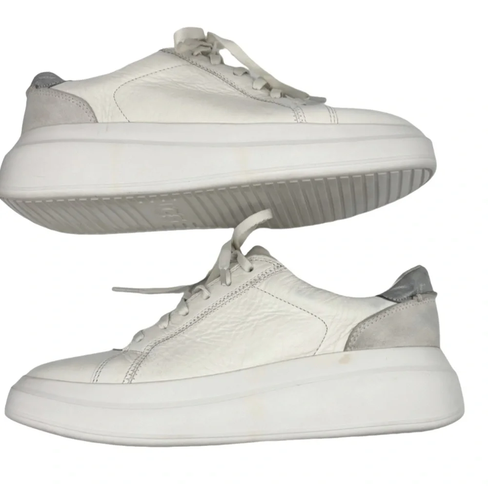 NWOB UGG Scape Platform White Leather and Suede Sneaker - Sz 9.5